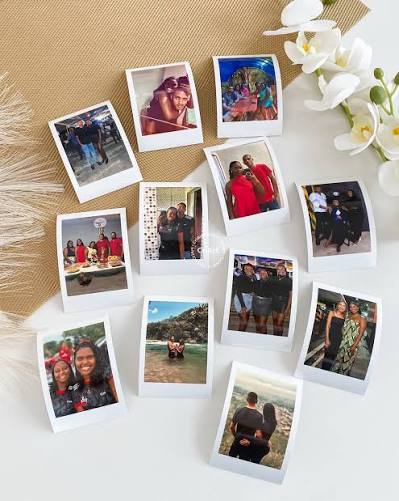 Exemplos ilustrativos de fotos no estilo polaroid