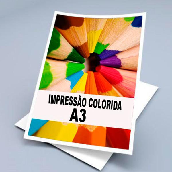 Exemplo ilustrativo de impressão colorida no formato A3